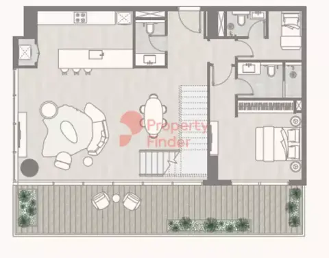 Plattegrond van 3 slaapkamers in Kempinski Residences