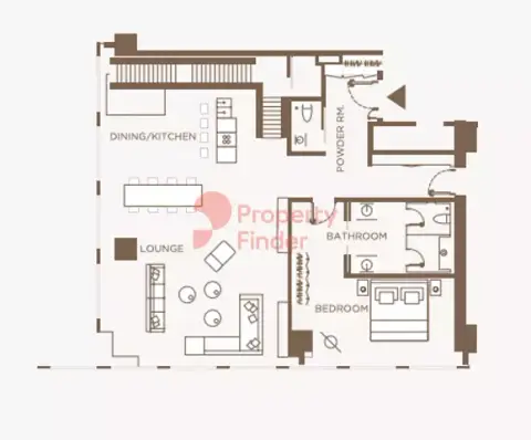 Plattegrond van 3 slaapkamers in One Zaabeel