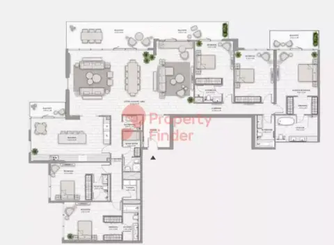 Plattegrond van 5 slaapkamers in La Vie