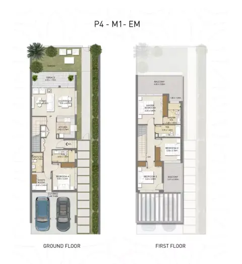 Plattegrond van 4 slaapkamers in Green Acres