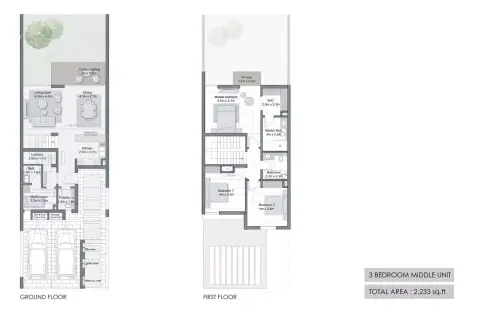 Plattegrond van 3 slaapkamers in Cherrywoods