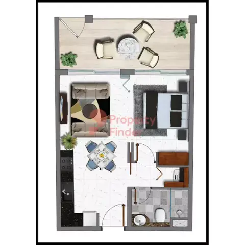 Plattegrond van Studio in Vincitore Benessere