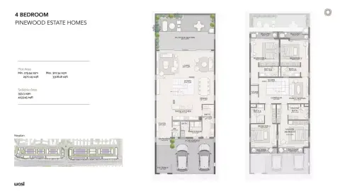 Plattegrond van 4 slaapkamers in Pinewood Estate Homes