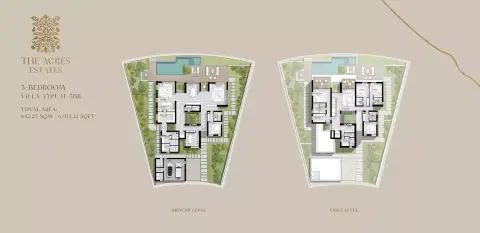 Plattegrond van 5 slaapkamers in The Acres Estates