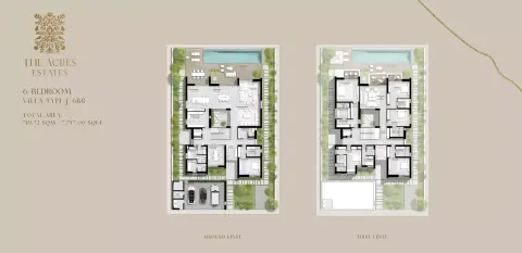 Plattegrond van 6 slaapkamers in The Acres Estates