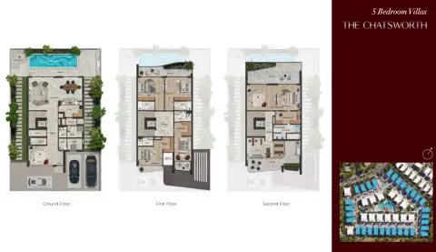 Plattegrond van 5 slaapkamers in Knightsbridge Phase 2 By Leos