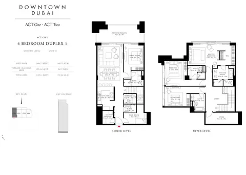 Plattegrond van 4 slaapkamers in ACT Towers