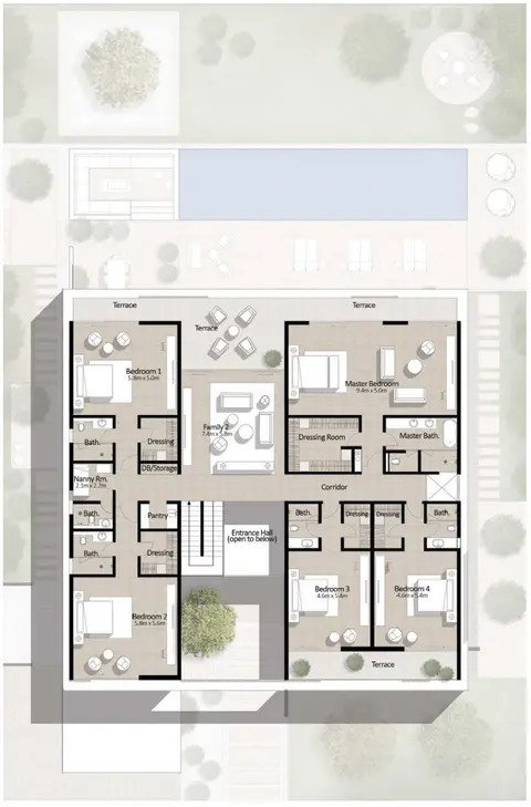 Plattegrond van 7 slaapkamers in Fairway Vistas