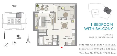 Creek Rise Apartments in Dubai Creek Harbour (The Lagoons), Dubai, foto 3