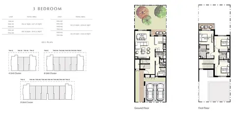 Plattegrond van 3 slaapkamers in The Grand