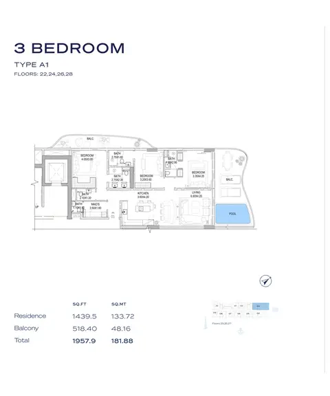 The Pier Residence in Maritime City, Dubai, foto 5