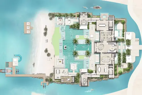 Plattegrond van 7 slaapkamers in Avatea Villas