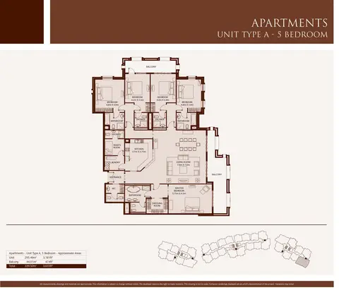 Plattegrond van 5 slaapkamers in Balqis Residence