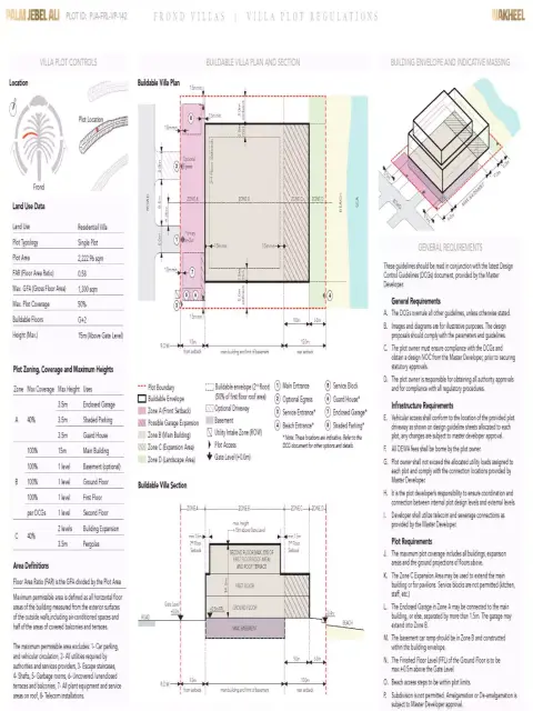 Plattegrond van Studio in Palm Jebel Ali Frond L