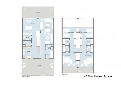 Plattegrond van 4 slaapkamers in Rukan Lofts Phase 3