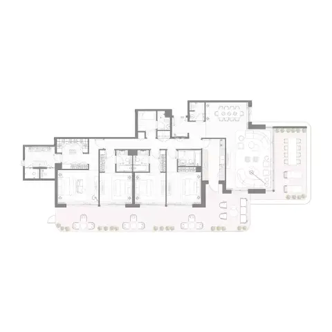 Plattegrond van 4 slaapkamers in Bay Grove Residences Phase 4 By Nakheel