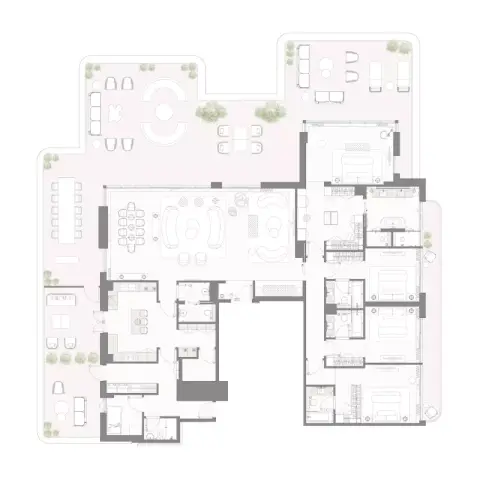 Plattegrond van 4 slaapkamers in Bay Grove Residences Phase 4 By Nakheel