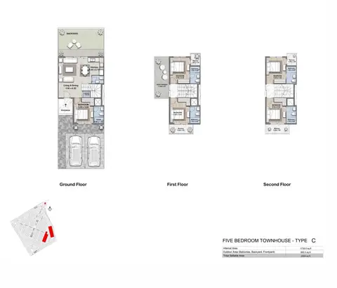 Plattegrond van 5 slaapkamers in Reportage Hills