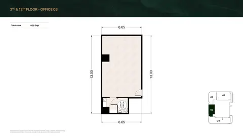 Plattegrond van Office Space in Capital One at JVC