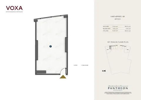 Plattegrond van Office Space in Pantheon Voxa JVT