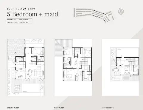 Plattegrond van 5 slaapkamers in Jumeirah Luxury Living