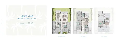 Plattegrond van 6 slaapkamers in Damac Islands 2