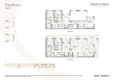 Plattegrond van 5 slaapkamers in Palm Central Private Residences Frond N
