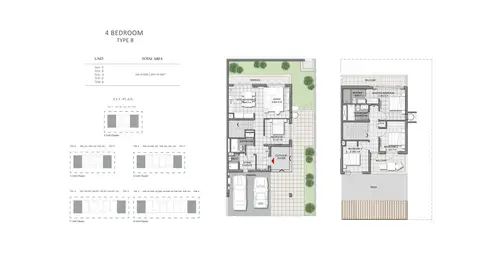 Plattegrond van 4 slaapkamers in Expo Golf Villas Phase III