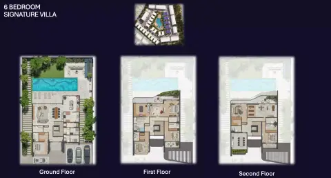 Plattegrond van 6 slaapkamers in Knightsbridge