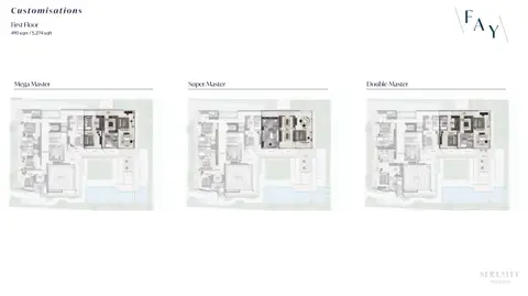 Plattegrond van 6 slaapkamers in Serenity Mansions Waterfront Collection