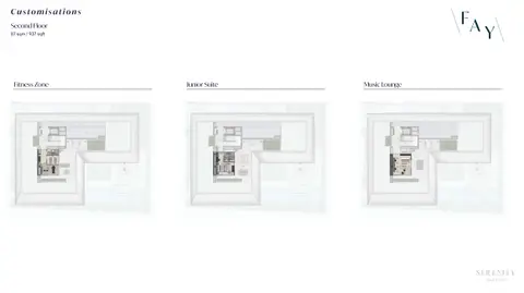 Plattegrond van Mansion in Serenity Mansions Waterfront Collection