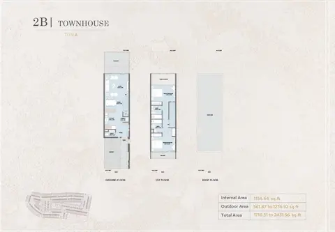 Plattegrond van 2 slaapkamers in Verdana Empire