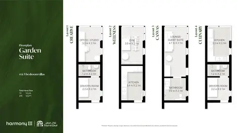 Plattegrond van Villa in Harmony Villas