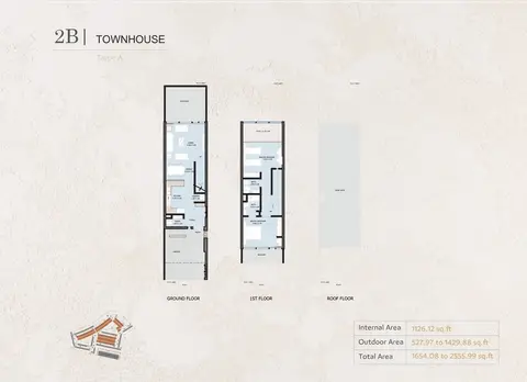 Plattegrond van 2 slaapkamers in Verdana Phase 4