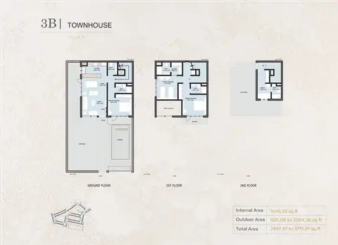 Plattegrond van 3 slaapkamers in Verdana Phase 4