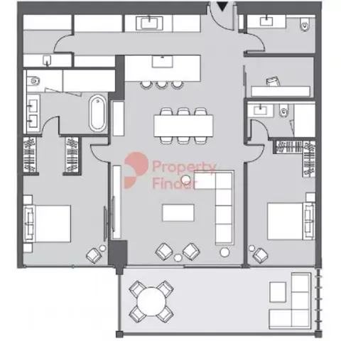 Plattegrond van 2 slaapkamers in Six Senses