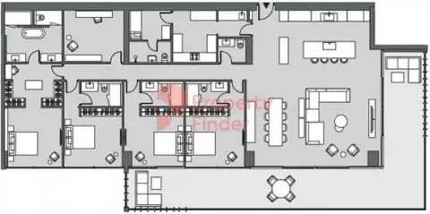 Plattegrond van 4 slaapkamers in Six Senses