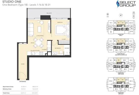 Studio One in Dubai Marina, Dubai, foto 4