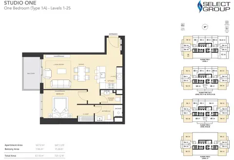 Studio One in Dubai Marina, Dubai, foto 5