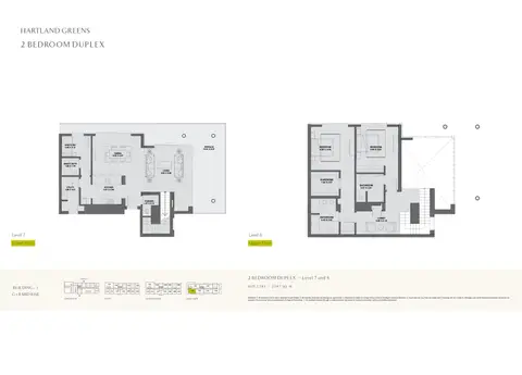 Plattegrond van 2 slaapkamers in Hartland Greens