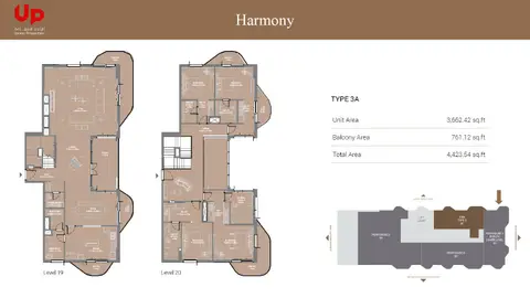 Plattegrond van 4 slaapkamers in Takaya Harmony at Motor City