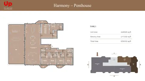Plattegrond van 4 slaapkamers in Takaya Harmony at Motor City