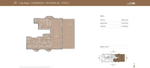 Plattegrond van 3 slaapkamers in Takaya Symphony at Motor City