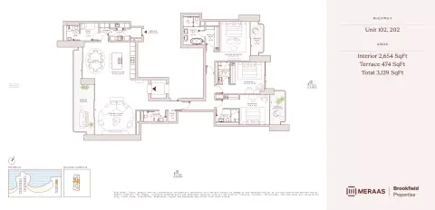 Plattegrond van 3 slaapkamers in Solaya 4 and 6
