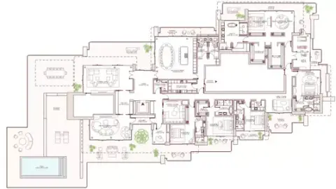 Plattegrond van 5 slaapkamers in Solaya 4 and 6