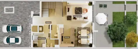 Plattegrond van 3 slaapkamers in Theon at Athlon