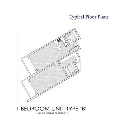 Plattegrond van 1 slaapkamer in The Crescent