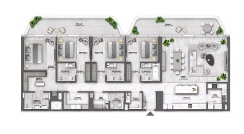 Plattegrond van 4 slaapkamers in Bella by Passo