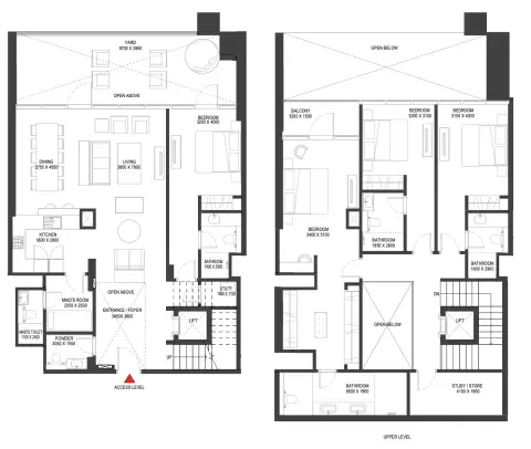 Plattegrond van 4 slaapkamers in Golf Ridges