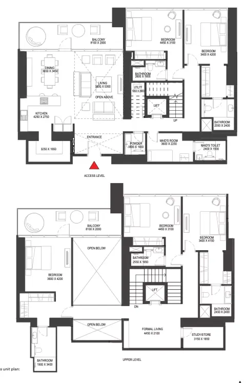 Plattegrond van 5 slaapkamers in Golf Ridges